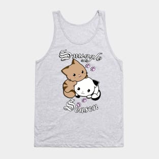 Cute Cat Cubs Adorable Kittens & Quote Winter Babies Snuggle Season Gift Tank Top